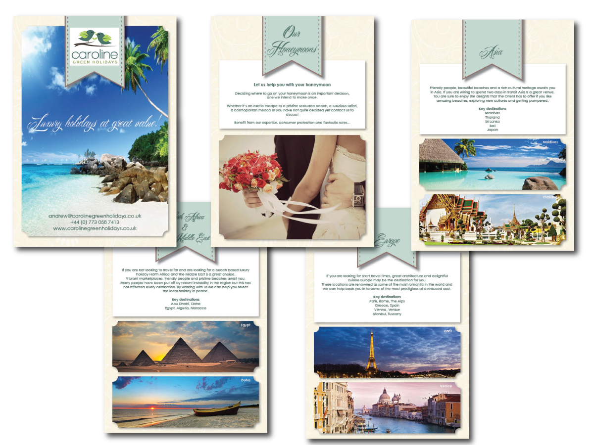 Brochure Design by Raven Designs 2024 for Caroline Green Holidays Ltd. | Design #3720157