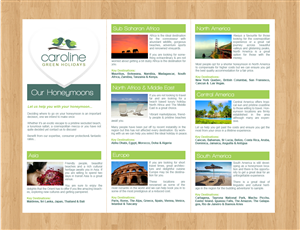 Design de Brochure par distantbells pour Caroline Green Holidays Ltd. | Design : #3701160