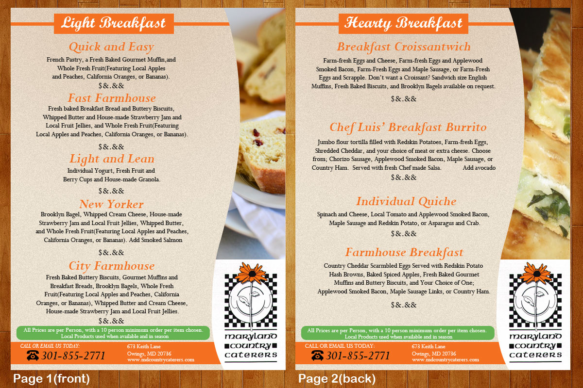 Menu Design by Parul for this project | Design #1014657