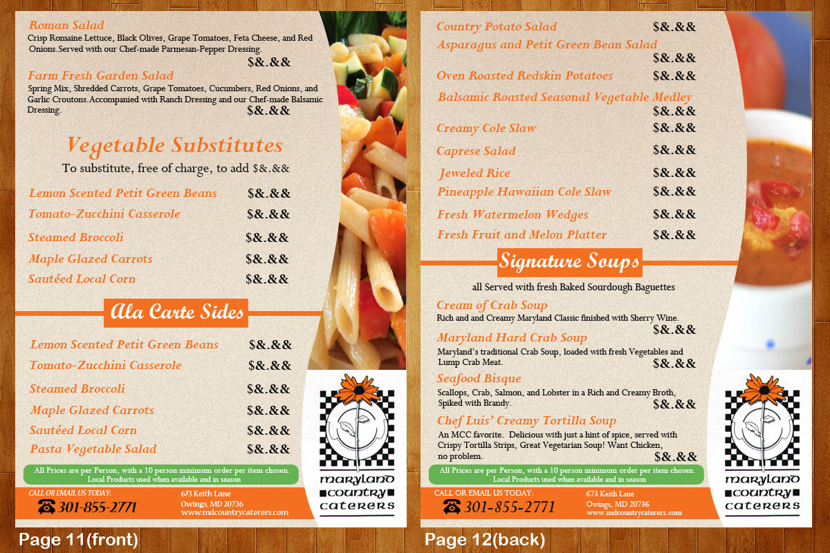 Menu Design by Parul for this project | Design #1014672