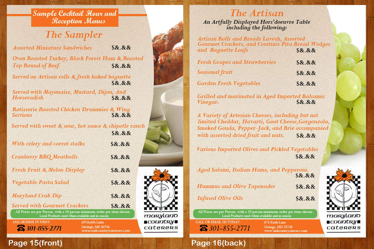 Menu Design by Parul for this project | Design #1014676