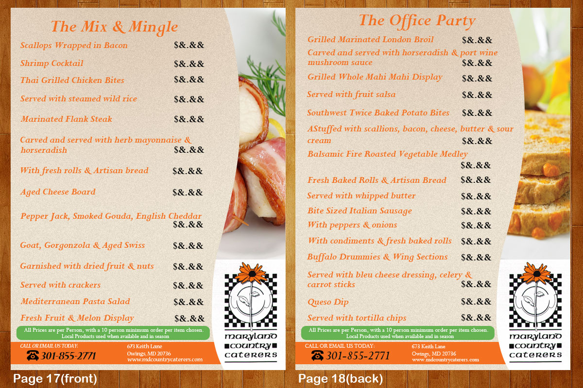 Menu Design by Parul for this project | Design #1014678