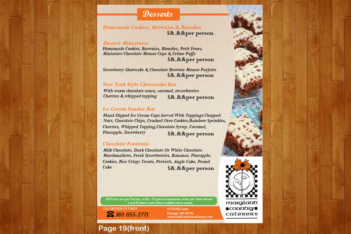 Menu Design by Parul for this project | Design #1014682