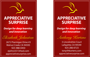 Business Card Design by GS Grafix for Appreciative Surprise | Design #116440