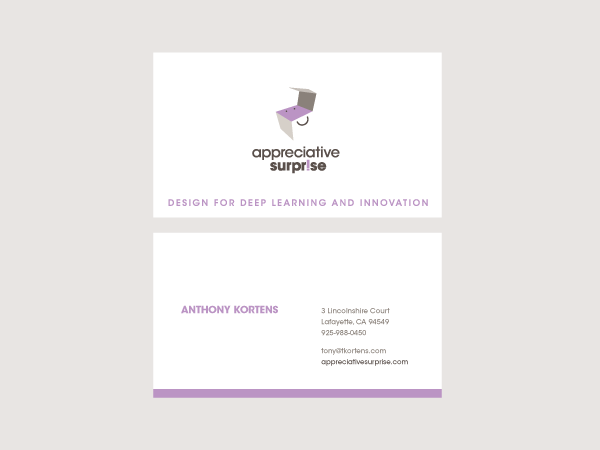 Business Card Design by Thomann Design for Appreciative Surprise | Design #119020