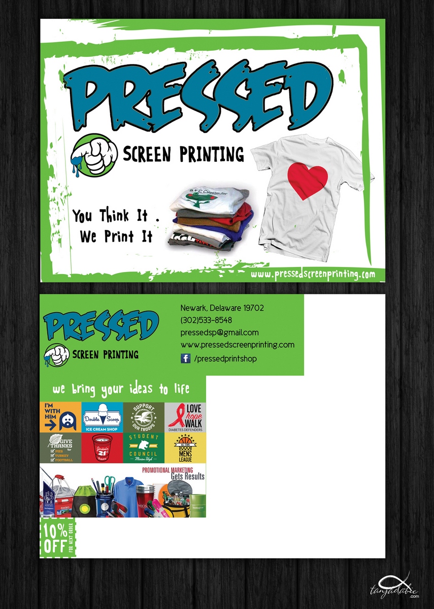 Postcard Design by tale026 for Pressed Print Shop | Design #3704395