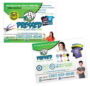 Postcard Design by creationz2011 for Pressed Print Shop | Design: #3866909