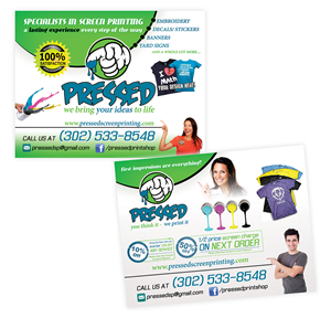 Postcard Design by creationz2011 for Pressed Print Shop | Design: #3871489