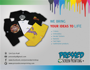 Postcard Design by VEGA-Designs for Pressed Print Shop | Design: #3698089