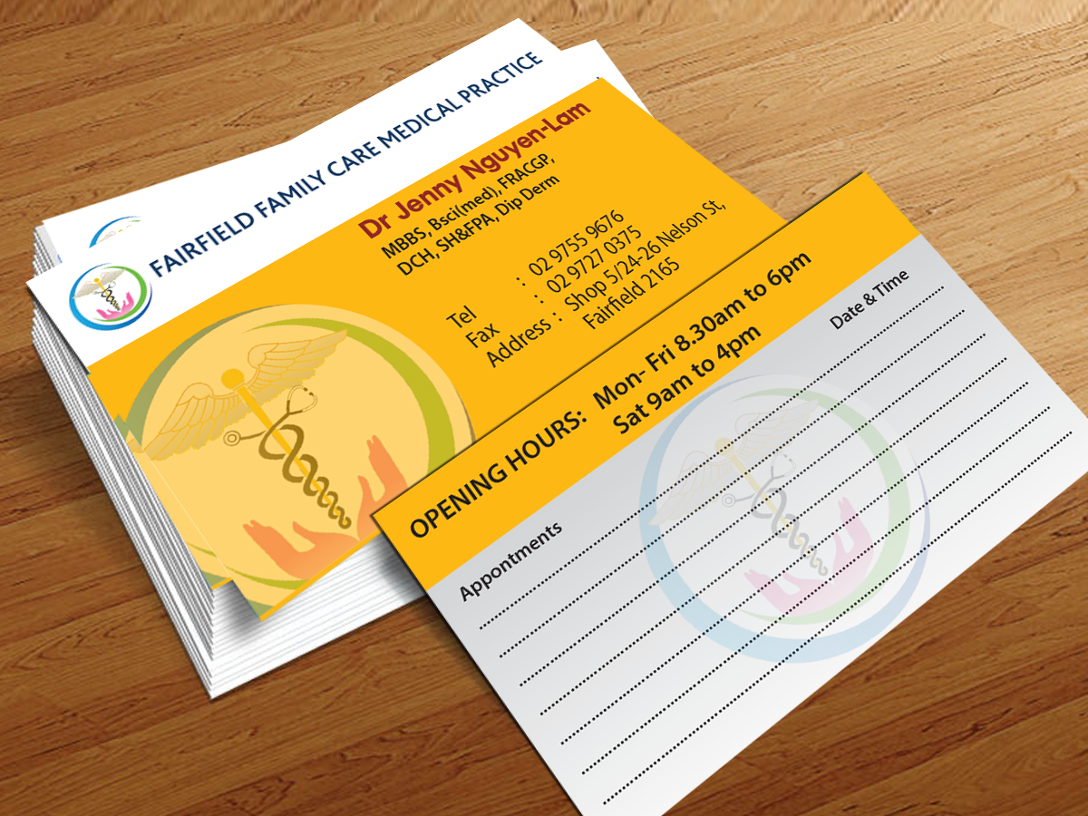 Business Card Design by cn graphic for Fairfield Family Care medical practice | Design #3693080