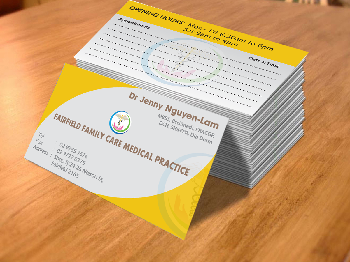 Business Card Design by cn graphic for Fairfield Family Care medical practice | Design #3703216