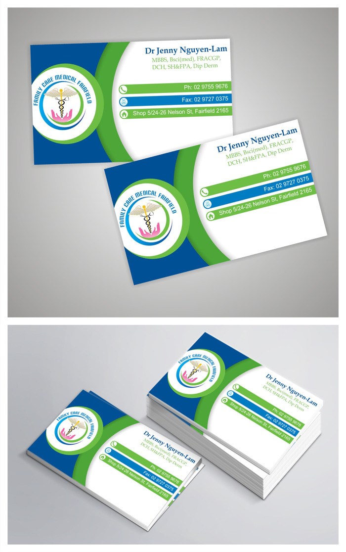 Business Card Design by 3DSolution for Fairfield Family Care medical practice | Design #3686637