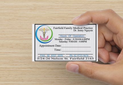 Visitenkarten-Design von HK Grafix für Fairfield Family Care medical practice | Design #3715442