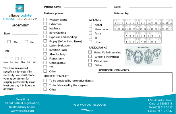 Design de Papeterie par UsBeingUs.com - Debs pour Village Pointe Oral Surgery | Design #115442