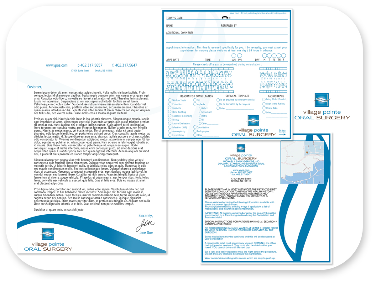Stationery Design by Bri Williams-Powell for Village Pointe Oral Surgery | Design #115177