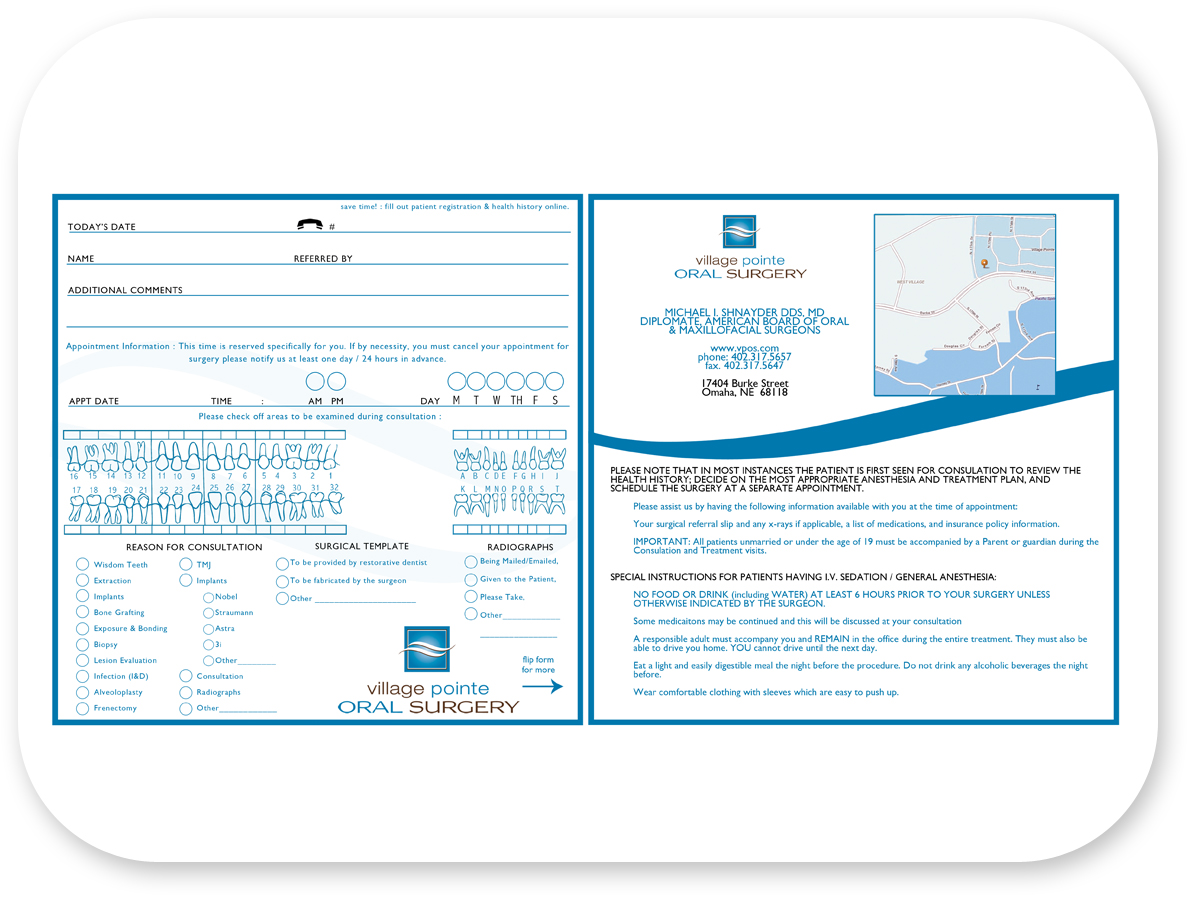 Stationery Design by Bri Williams-Powell for Village Pointe Oral Surgery | Design #116672