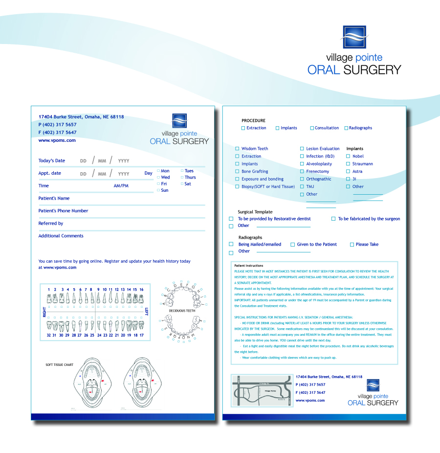 Design de Papeterie par BatterseaBase pour Village Pointe Oral Surgery | Design #118454