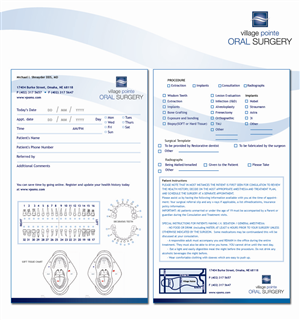 Oral Surgery Office Referral Form and Stationary designs.