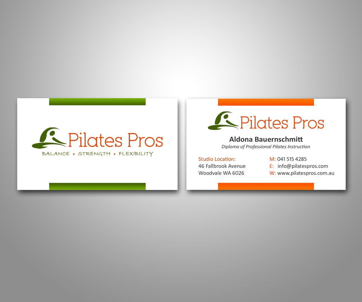 Business Card Design by ZETA for Pilates Pros | Design #3704687