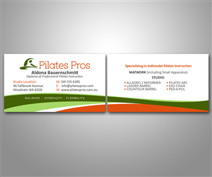 Business Card Design by ZETA for Pilates Pros | Design: #3727282