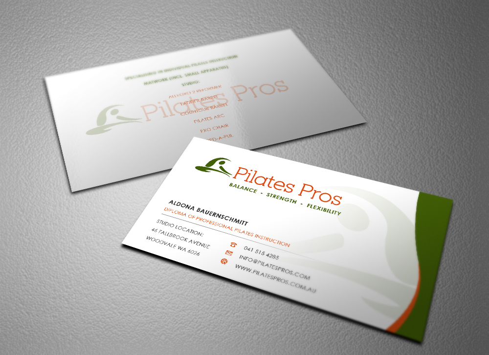 Business Card Design by Eggo May P for Pilates Pros | Design #3690216