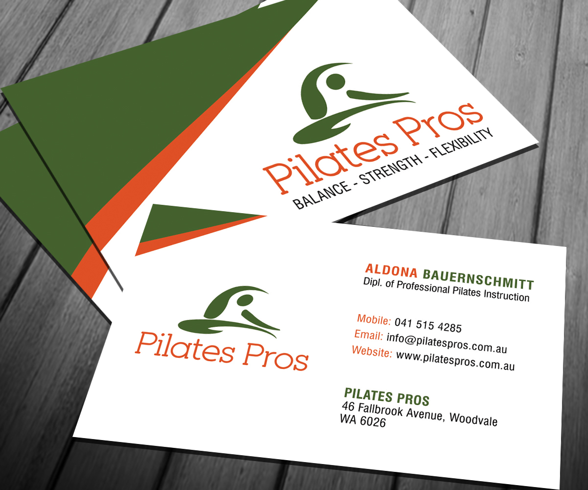 Business Card Design by Sarah Haroon for Pilates Pros | Design #3689394