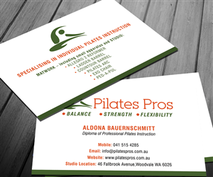 Design de Carte de Visite par Sarah Haroon pour Pilates Pros | Design : #3721959