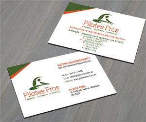Design de Carte de Visite par Sarah Haroon pour Pilates Pros | Design : #3722022