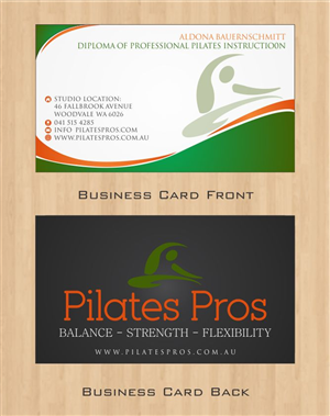 Design de Carte de Visite par Imagination pour Pilates Pros | Design : #3693612