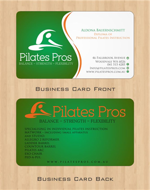 Design de Carte de Visite par Imagination pour Pilates Pros | Design : #3728814