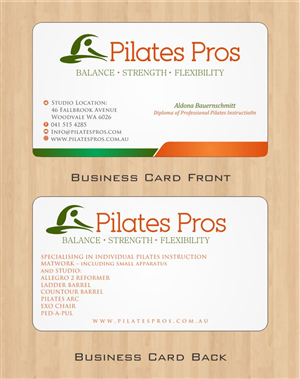 Design de Carte de Visite par Imagination pour Pilates Pros | Design : #3728957