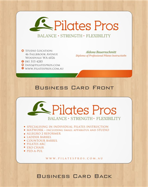 Design de Carte de Visite par Imagination pour Pilates Pros | Design : #3729111