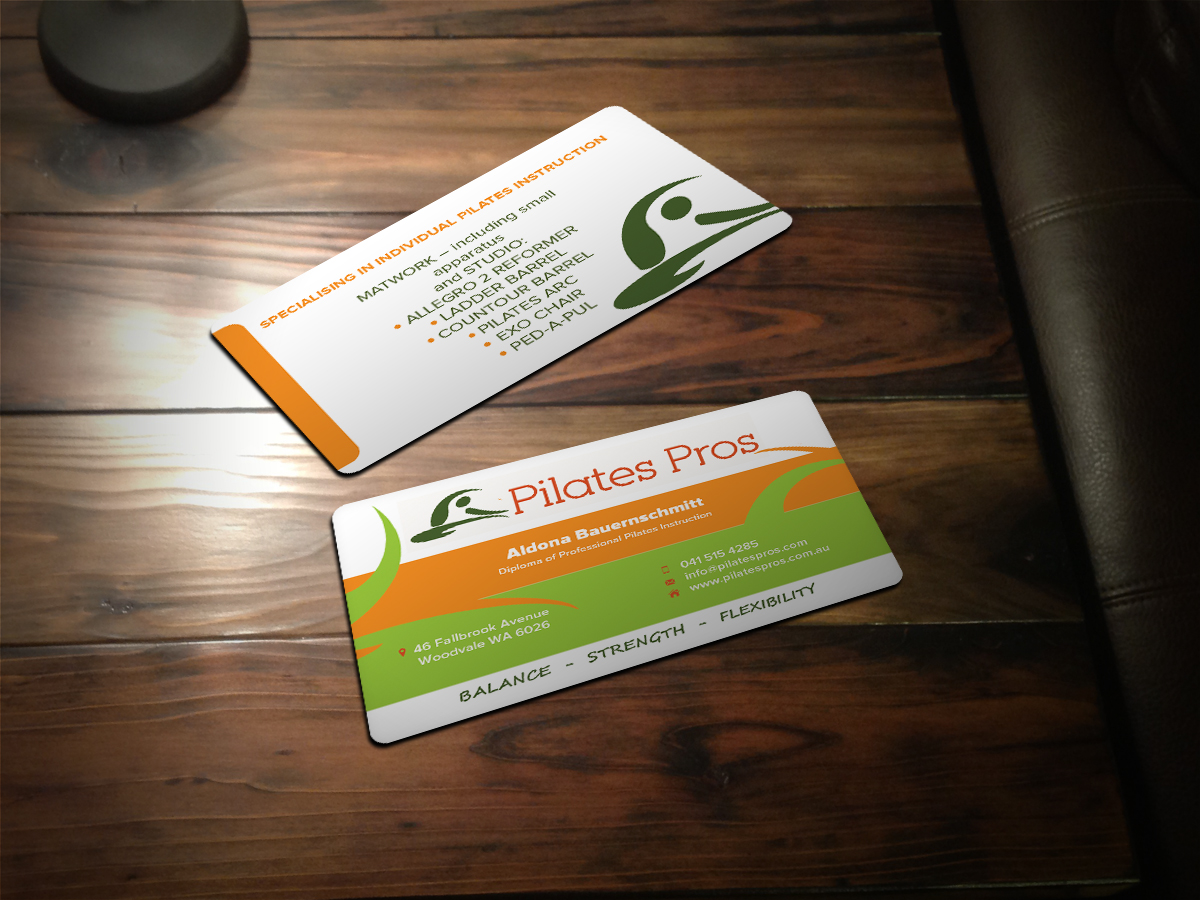 Business Card Design by Scorpius design for Pilates Pros | Design #3722683