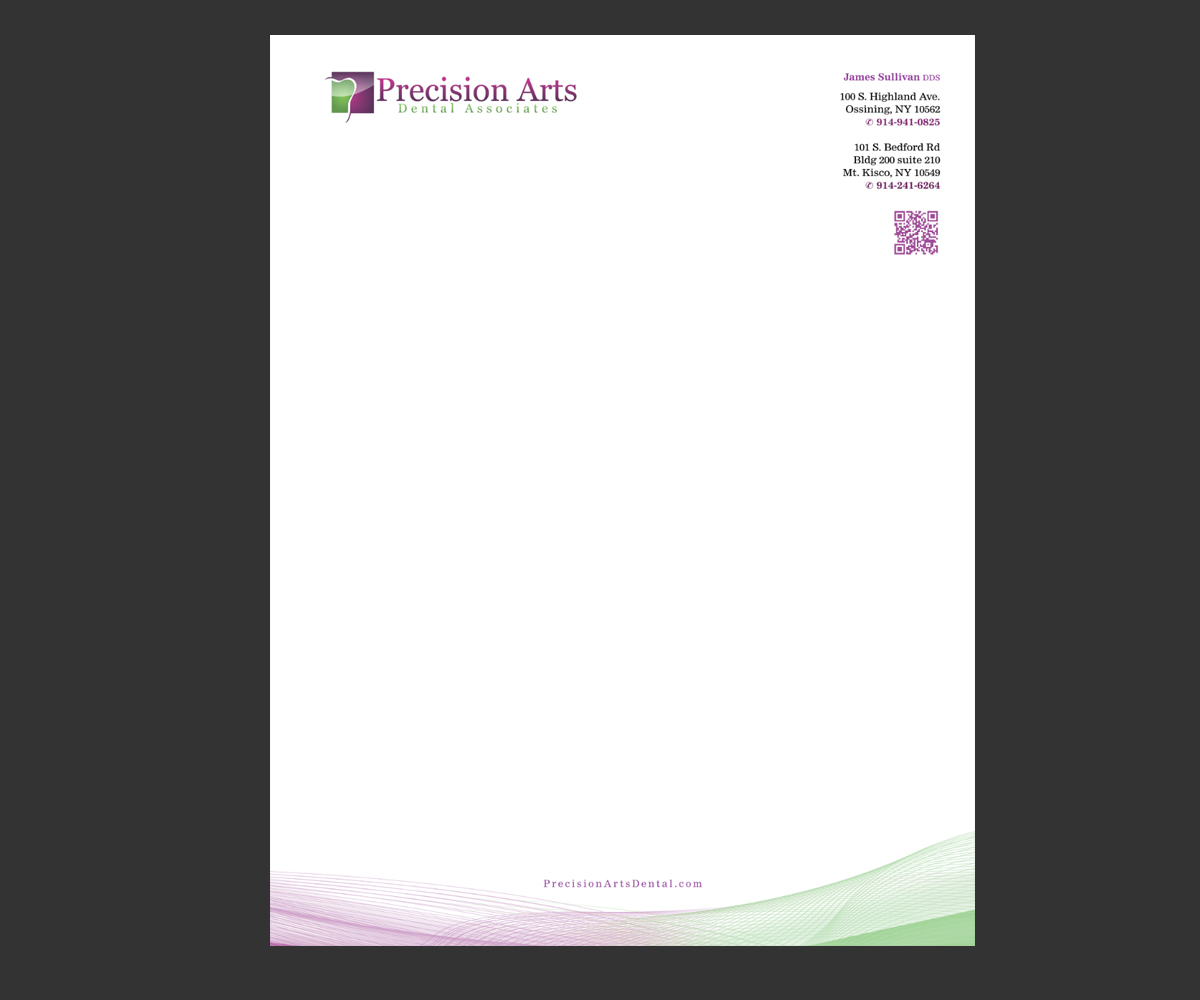 Briefkopf-Design von see why für Precision Arts Dental Associates | Design #3756187