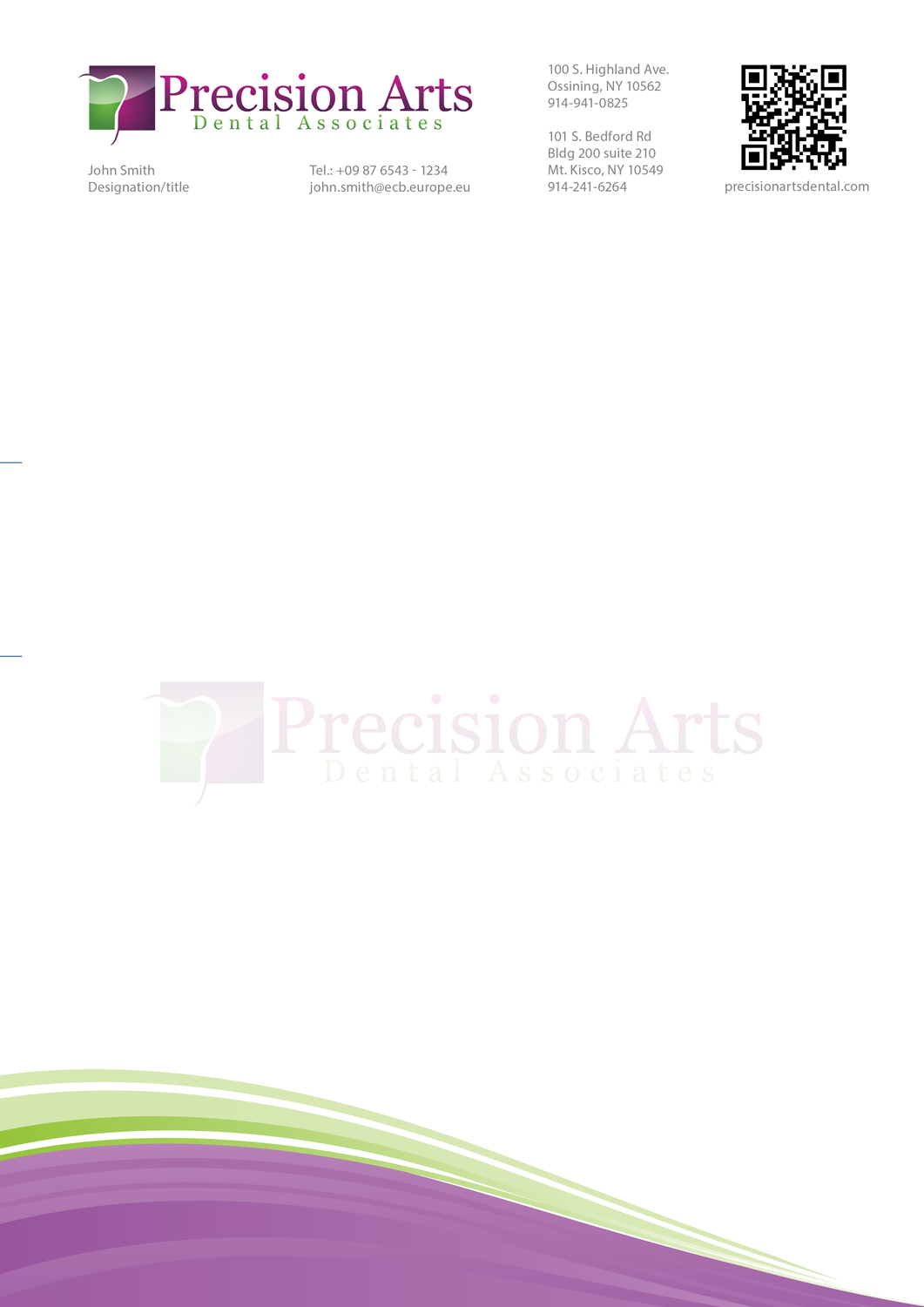 Briefkopf-Design von FCJ_GRAPHICS für Precision Arts Dental Associates | Design #3744151