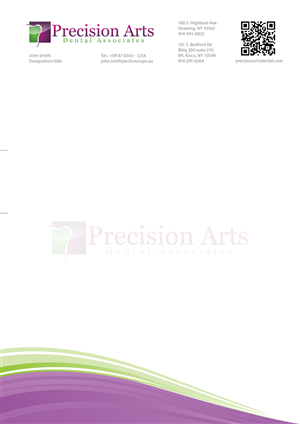 Letterhead Design by FCJ_GRAPHICS for Precision Arts Dental Associates | Design: #3744151