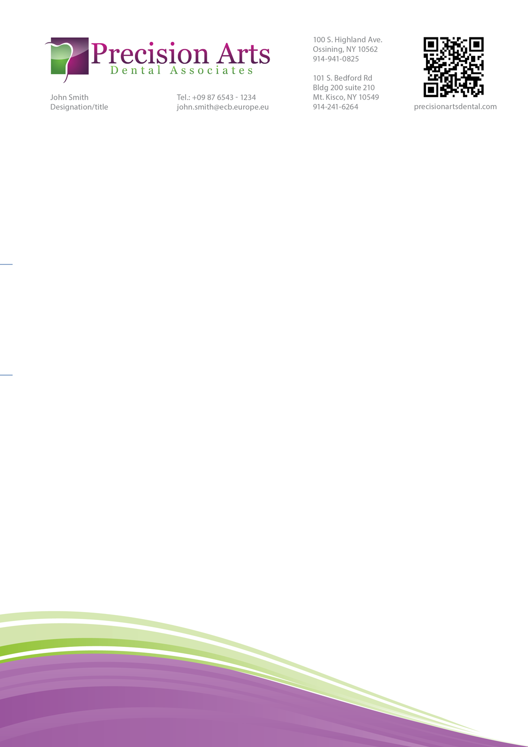 Briefkopf-Design von FCJ_GRAPHICS für Precision Arts Dental Associates | Design #3744162