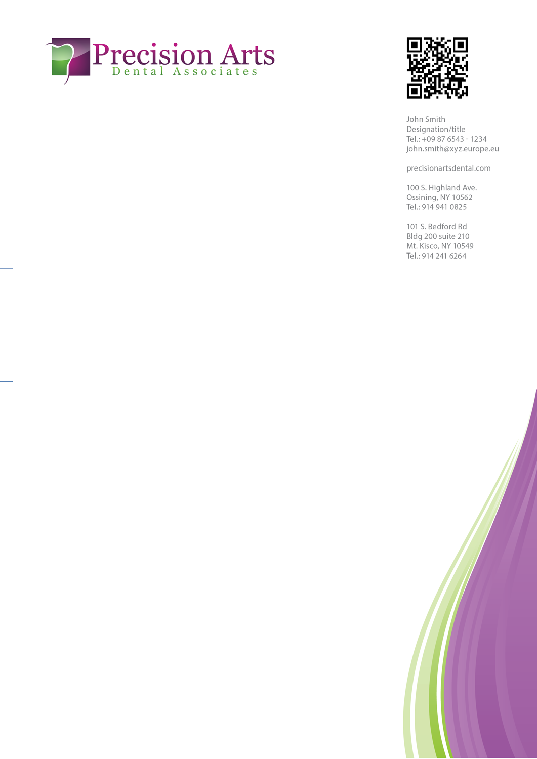 Briefkopf-Design von FCJ_GRAPHICS für Precision Arts Dental Associates | Design #3744212