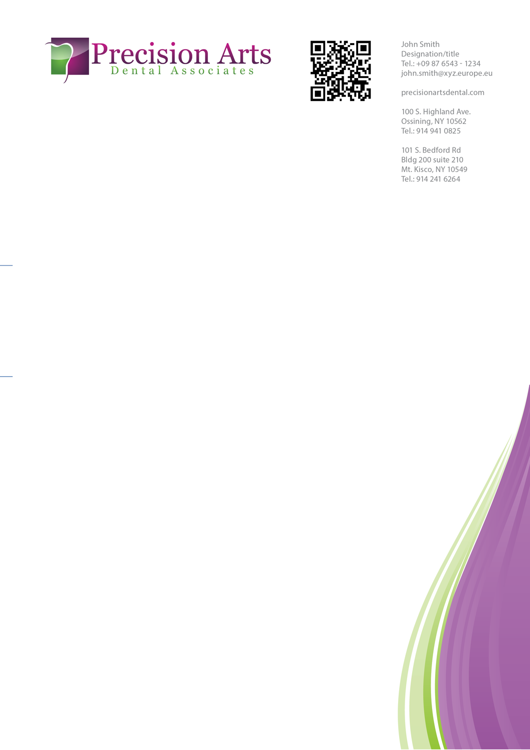 Briefkopf-Design von FCJ_GRAPHICS für Precision Arts Dental Associates | Design #3744213