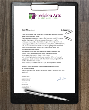 Letterhead Design by a7mddz for Precision Arts Dental Associates | Design: #3696879