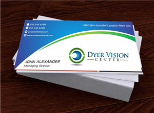 Business Card Design by AwsomeD for Dyer Vision Center | Design: #3701135