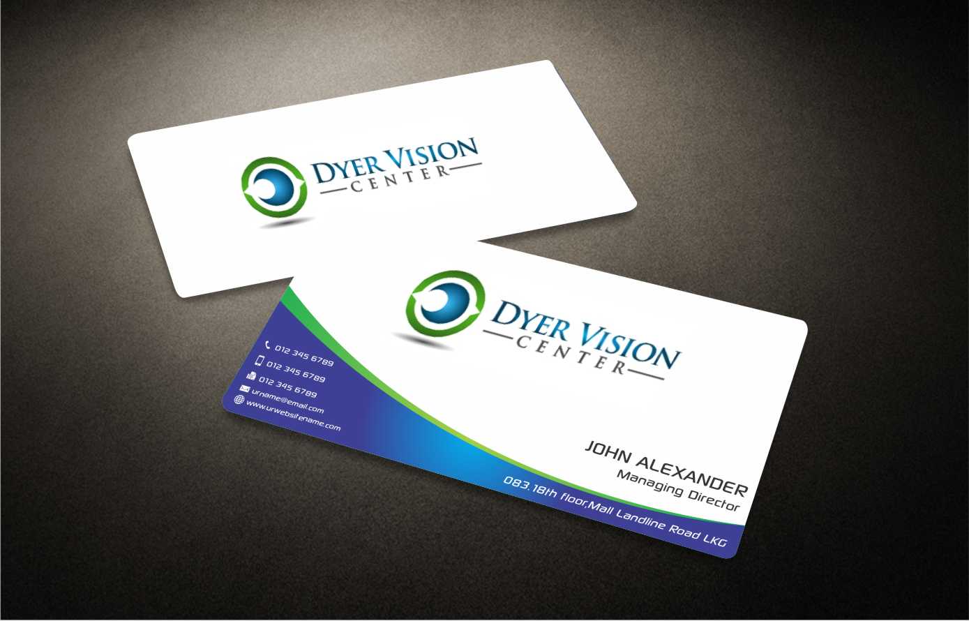 Business Card Design by AwsomeD for Dyer Vision Center | Design #3701143