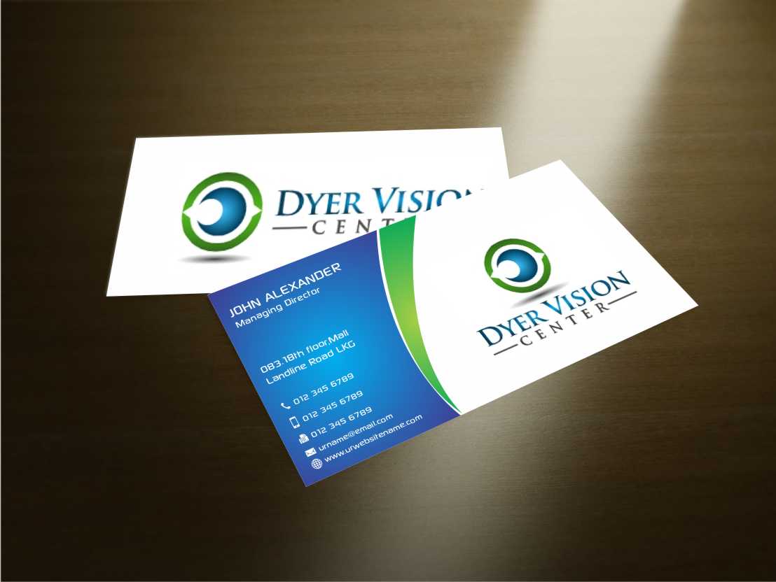 Business Card Design by AwsomeD for Dyer Vision Center | Design #3701144