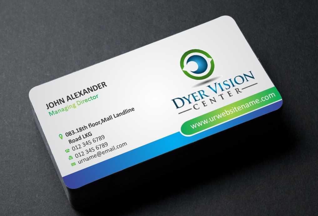 Business Card Design by AwsomeD for Dyer Vision Center | Design #3701597