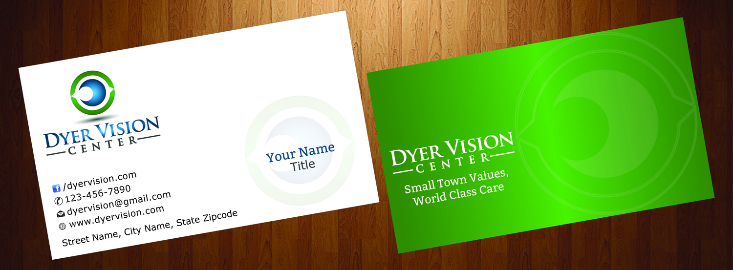 Business Card Design by HarmiDesigning for Dyer Vision Center | Design #3706843