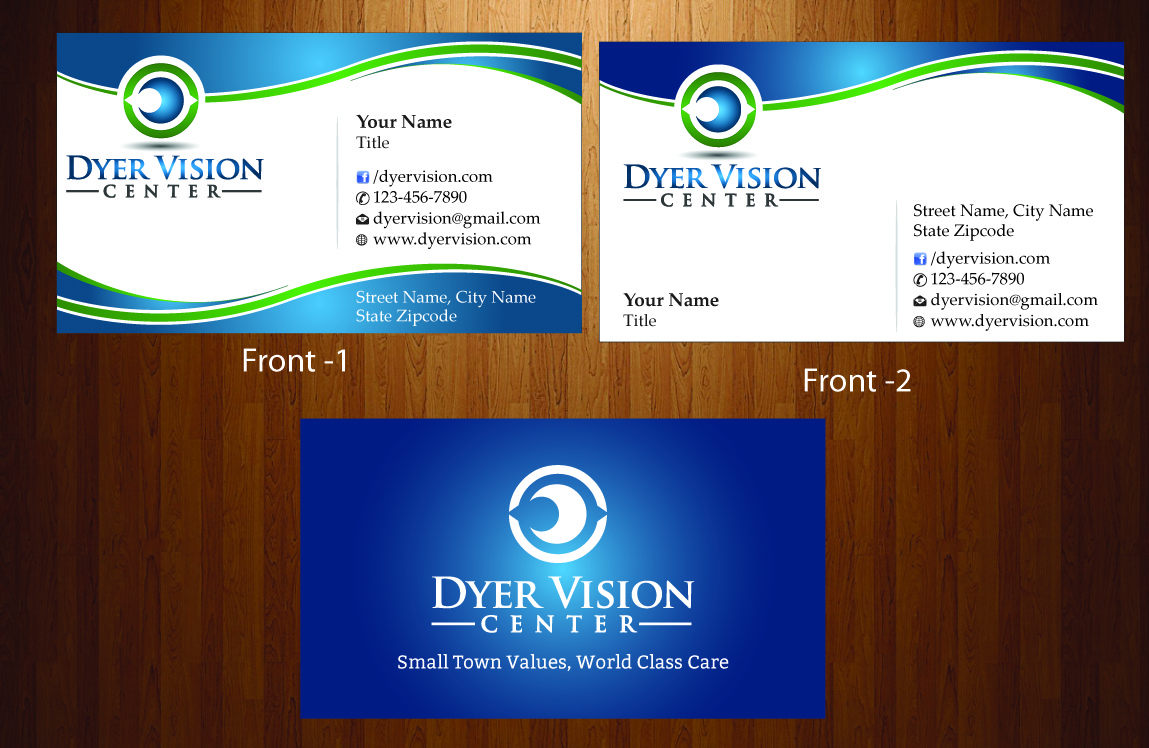 Business Card Design by harmi_199 for Dyer Vision Center | Design #3728233