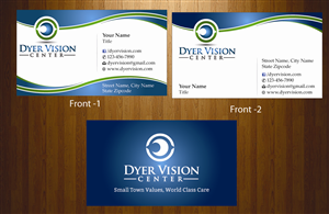 Diseño de Tarjeta de Presentación por harmi_199 para Dyer Vision Center | Diseño: #3728233