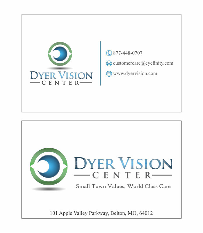 Diseño de Tarjeta de Presentación por Lakshmikar para Dyer Vision Center | Diseño #3697175