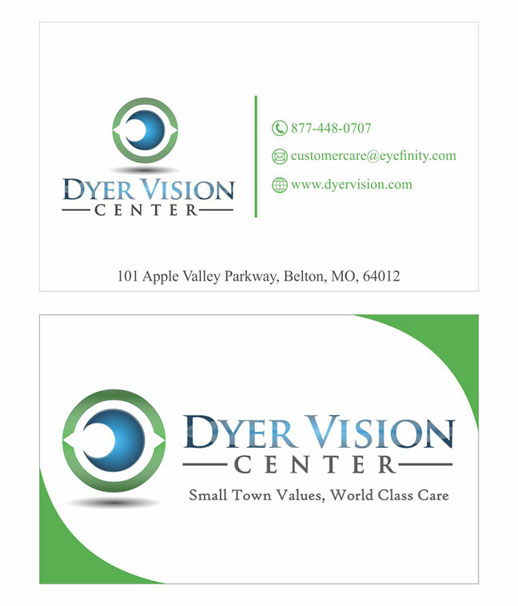 Business Card Design by Lakshmikar for Dyer Vision Center | Design #3698596