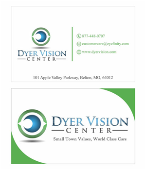 Business Card Design by Lakshmikar for Dyer Vision Center | Design: #3698596